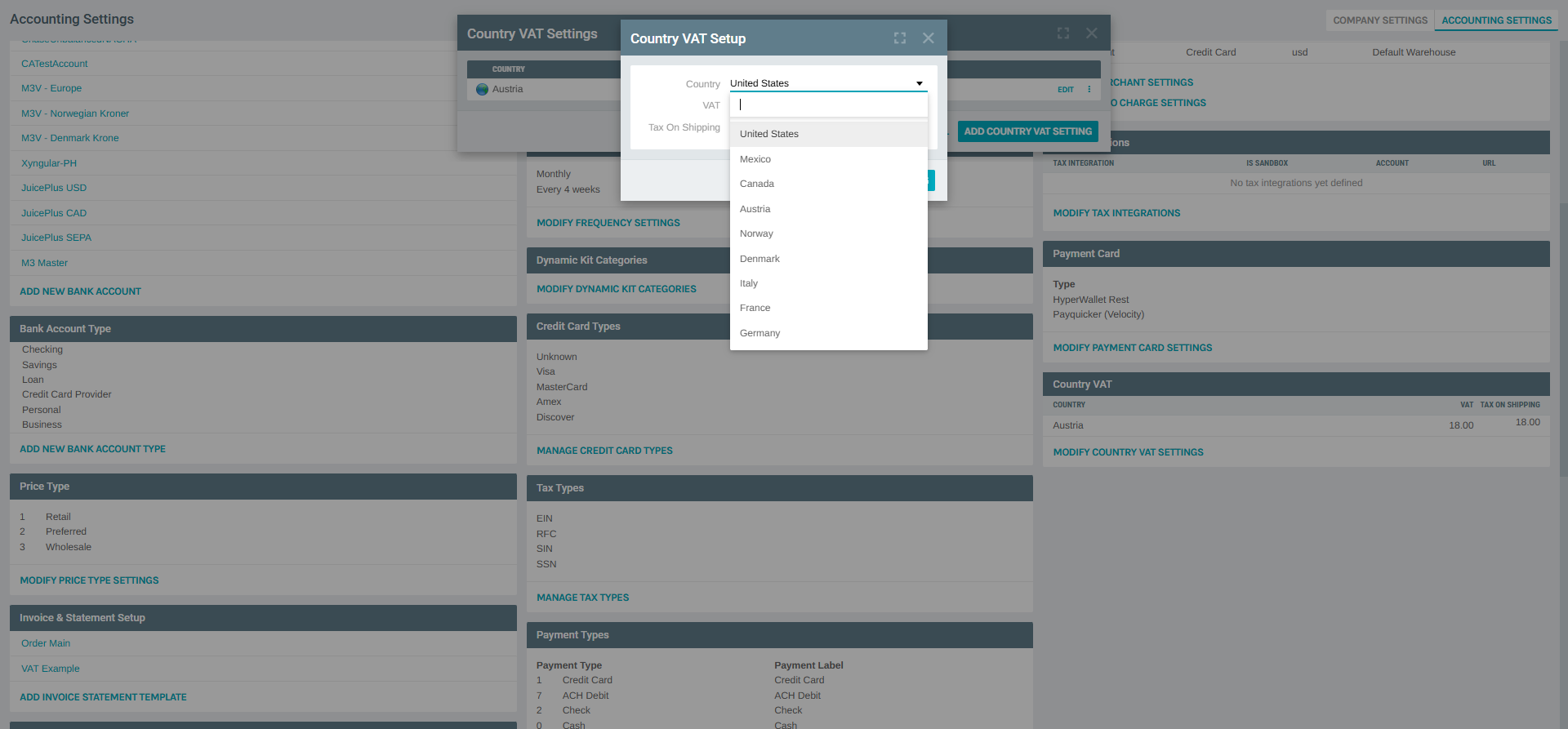 Country Dropdown