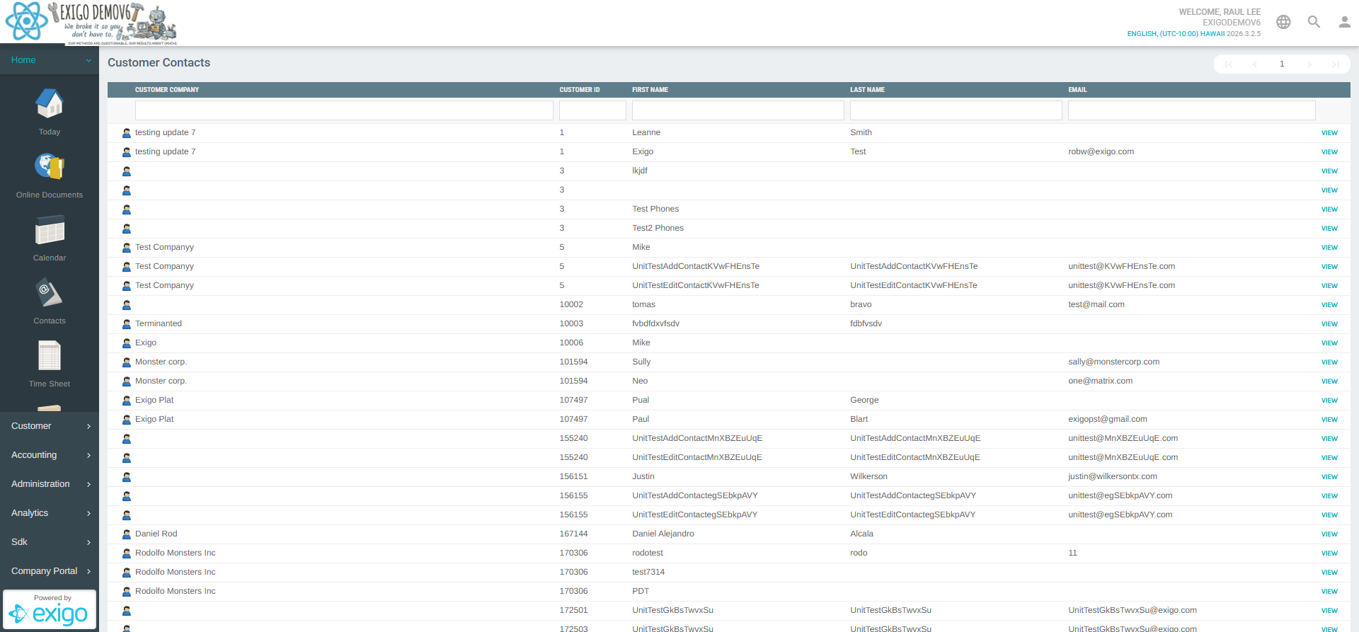 Vista con sidebar