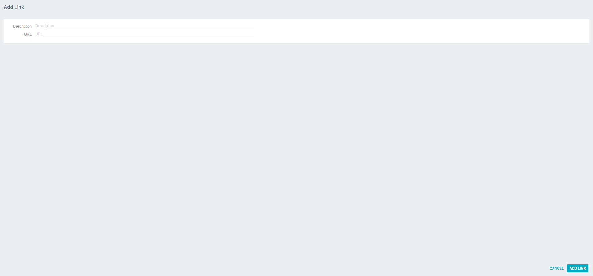 Add Link form