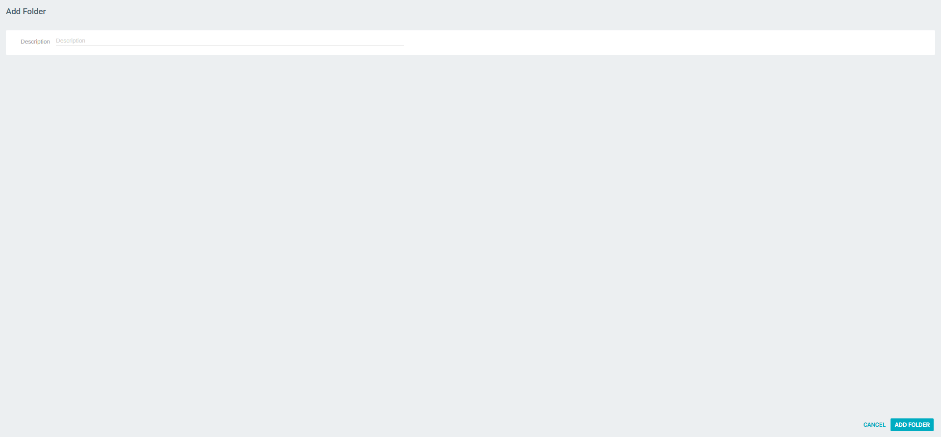 Add Folder form
