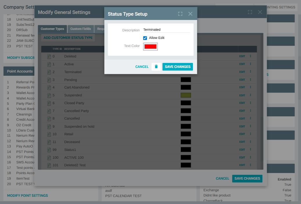 Edit Status Type Form